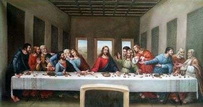 Leonardo da Vinci (1452-1519) fresk Ostatnia Wieczerza