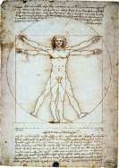 Leonardo da Vinci (1452-1519) studium proporcji ludzkiego ciaa